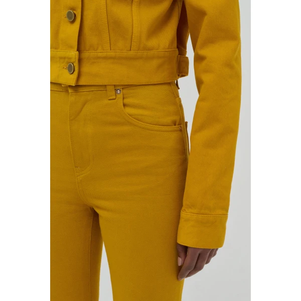 Gabriela Hearst Bronte Jacket in Golden Birch Recycled Cotton Denim, view 5