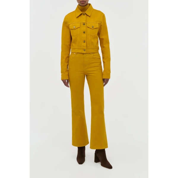 Gabriela Hearst Bronte Jacket in Golden Birch Recycled Cotton Denim, view 6