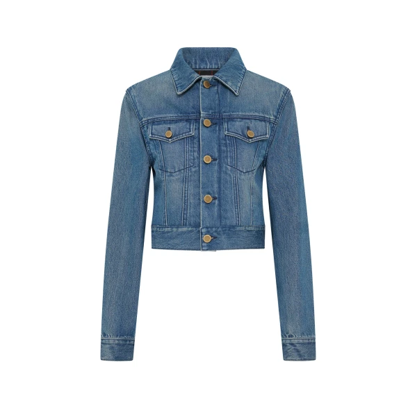 Gabriela Hearst Bronte Jacket in Uruguayan Blue Recycled Cotton Denim