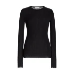 Gabriela Hearst Browning Knit Sweater in Black Cashmere Silk Gabriela Hearst Browning Knit Sweater in Black Cashmere Silk
