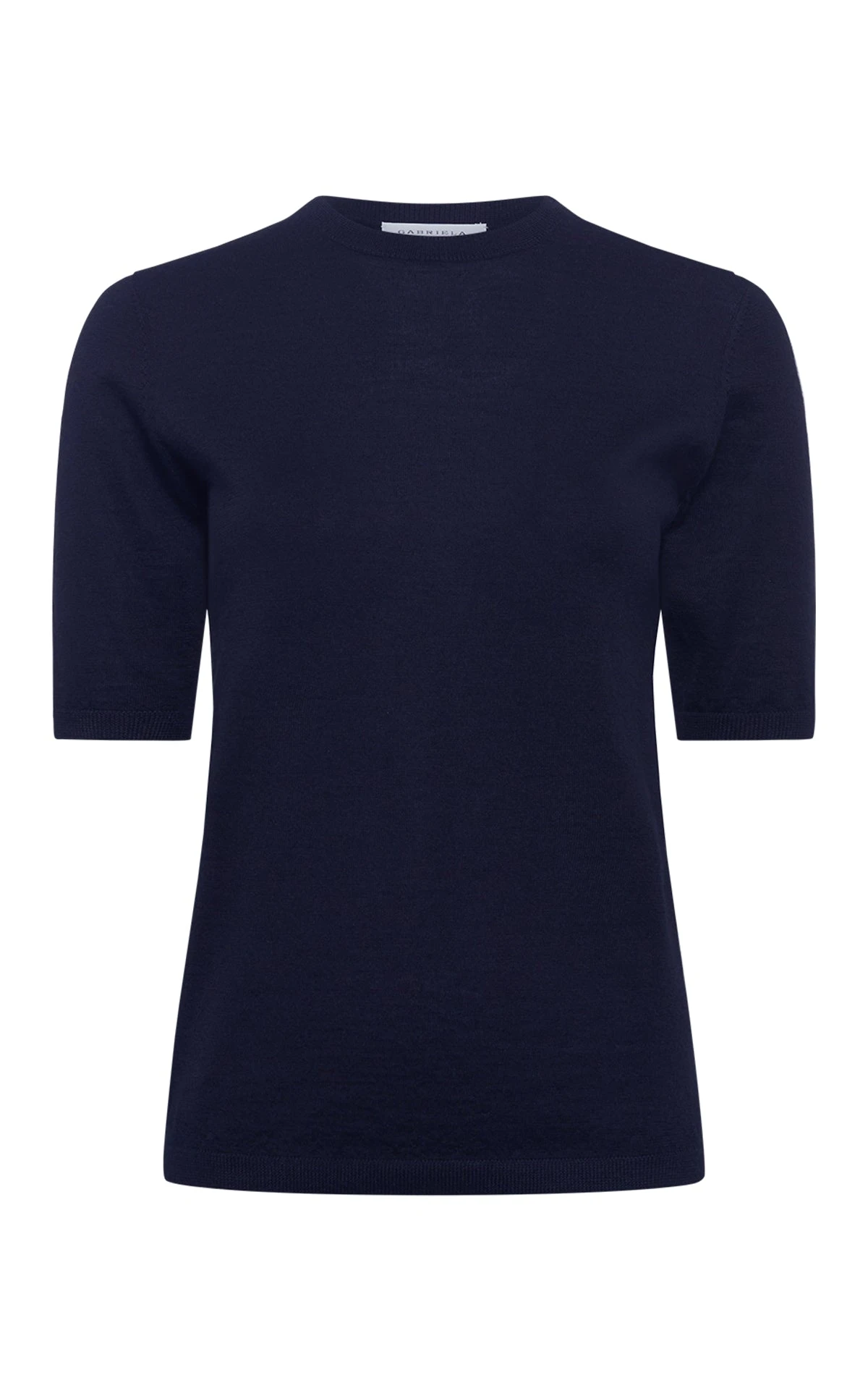 Gabriela Hearst Brunner Knit T-Shirt in Dark Navy Cashmere Silk Gabriela Hearst Brunner Knit T-Shirt in Dark Navy Cashmere Silk
