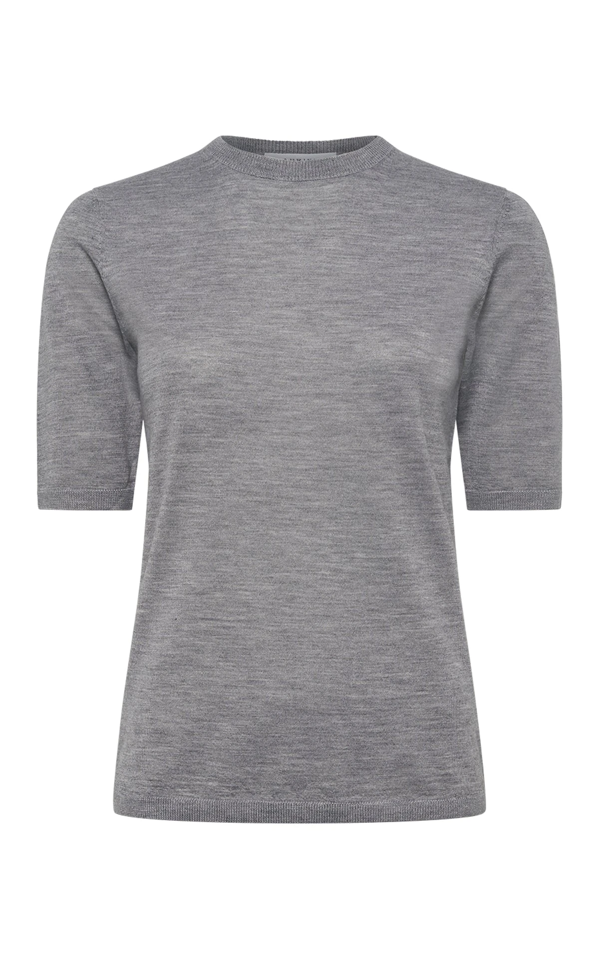 Gabriela Hearst Brunner Knit T-Shirt in Heather Grey Cashmere Silk Gabriela Hearst Brunner Knit T-Shirt in Heather Grey Cashmere Silk