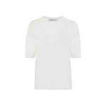 Gabriela Hearst Brunner Knit T-Shirt in Ivory Cashmere Silk Gabriela Hearst Brunner Knit T-Shirt in Ivory Cashmere Silk
