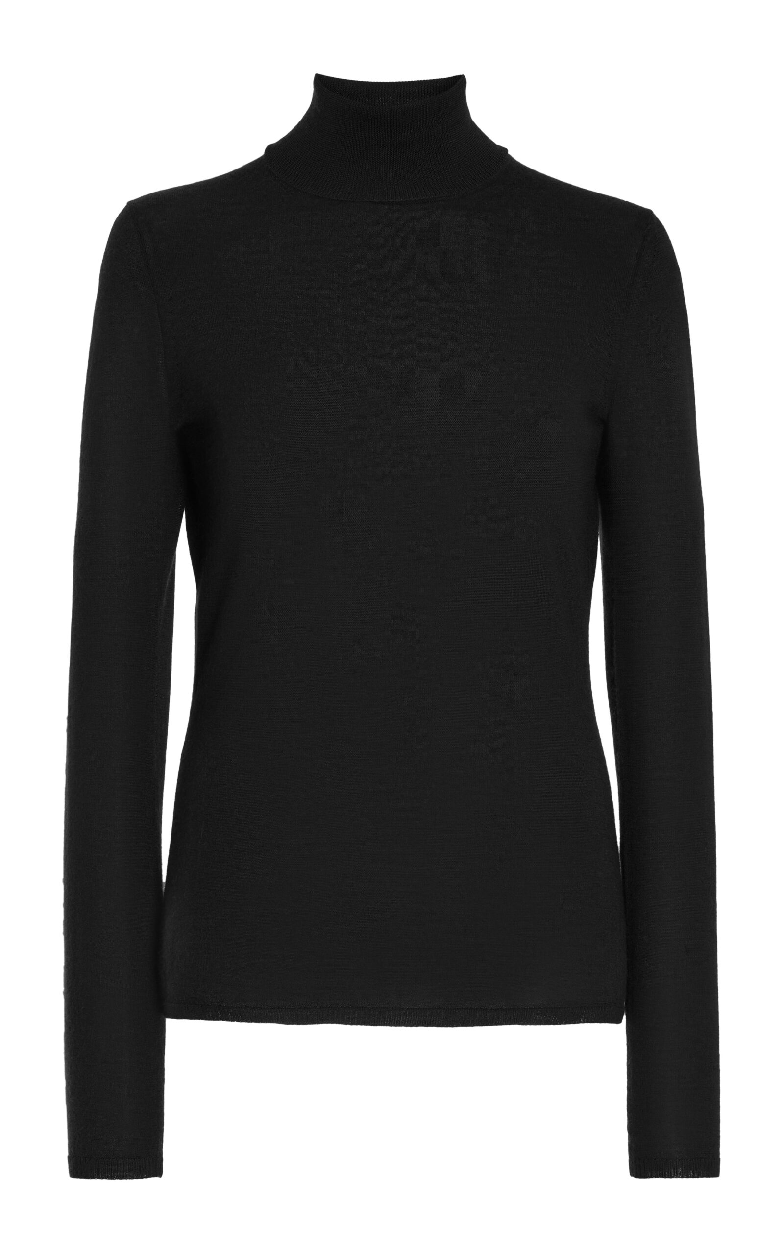 Gabriela Hearst Costa Knit Turtleneck in Black Cashmere Silk Gabriela Hearst Costa Knit Turtleneck in Black Cashmere Silk