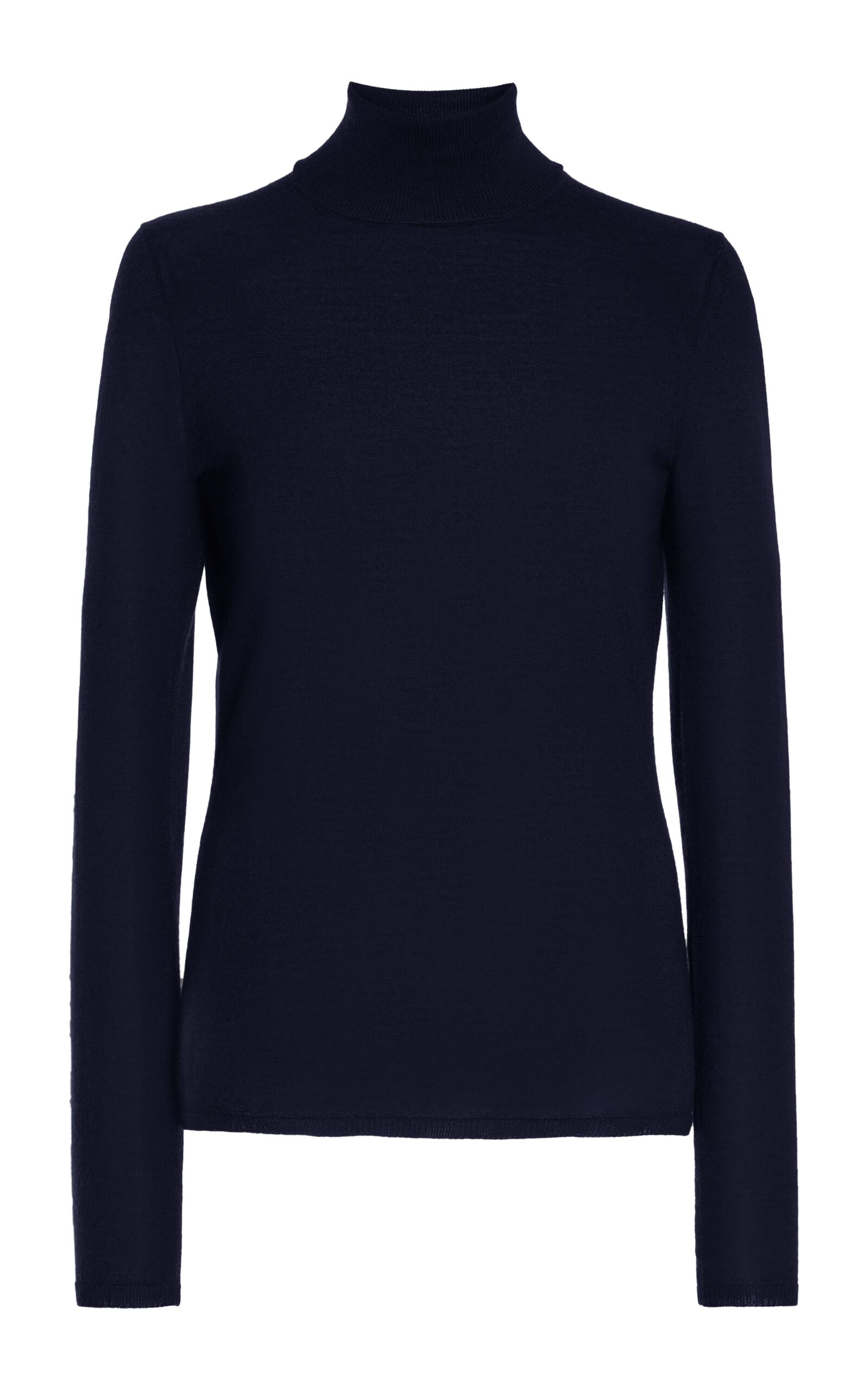 Gabriela Hearst Costa Knit Turtleneck in Dark Navy Cashmere Silk Gabriela Hearst Costa Knit Turtleneck in Dark Navy Cashmere Silk