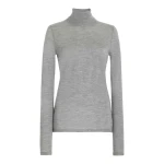 Gabriela Hearst Costa Knit Turtleneck in Heather Grey Cashmere Silk Gabriela Hearst Costa Knit Turtleneck in Heather Grey Cashmere Silk