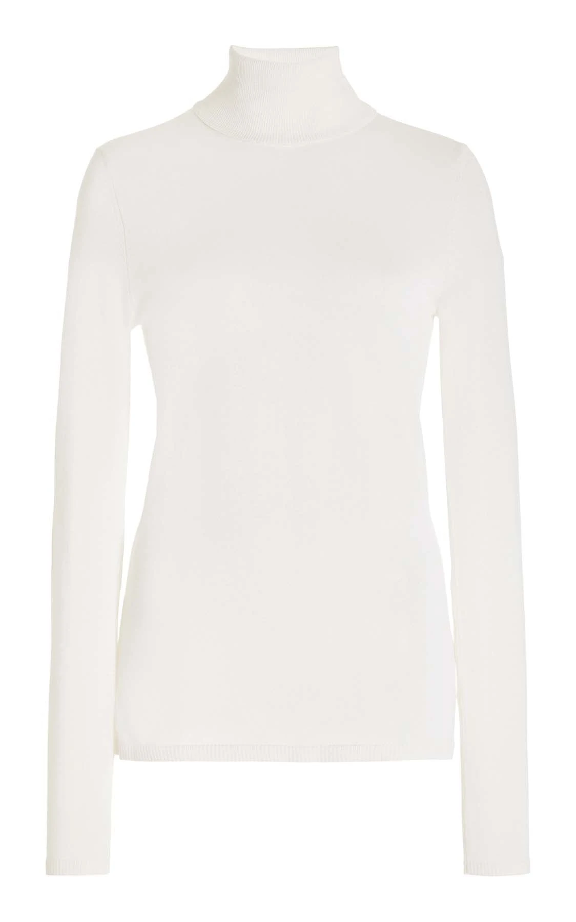 Gabriela Hearst Costa Knit Turtleneck in Ivory Cashmere Silk Gabriela Hearst Costa Knit Turtleneck in Ivory Cashmere Silk