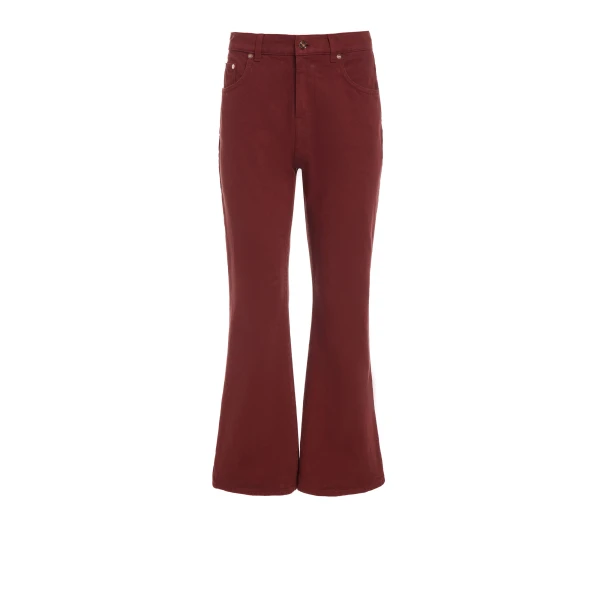 Gabriela Hearst Ezra Bootcut Cropped Jean in Burnt Sienna Recycled Cotton Denim