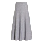 Gabriela Hearst Freddie Knit Midi Skirt in Heather Grey Merino Wool Cashmere Gabriela Hearst Freddie Knit Midi Skirt in Heather Grey Merino Wool Cashmere