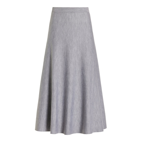 Gabriela Hearst Freddie Knit Midi Skirt in Heather Grey Merino Wool Cashmere