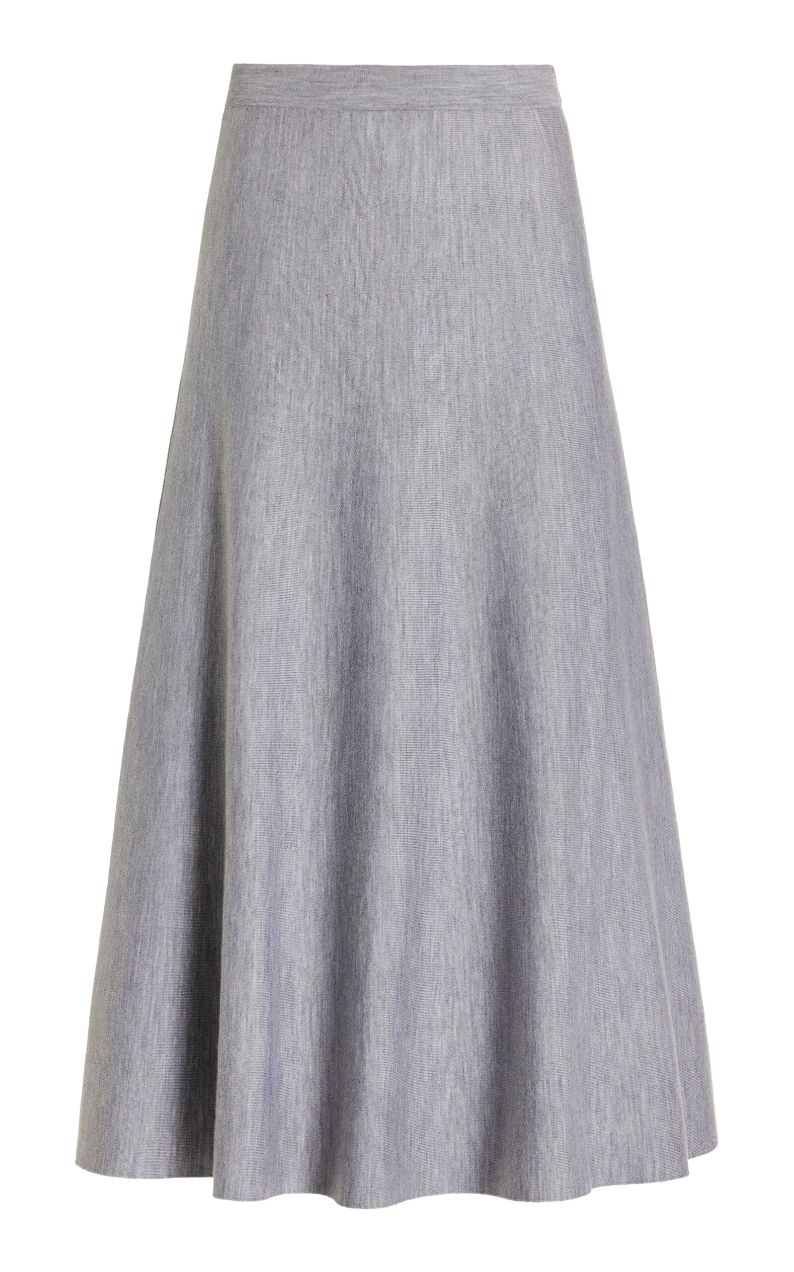 Gabriela Hearst Freddie Knit Midi Skirt in Heather Grey Merino Wool Cashmere Gabriela Hearst Freddie Knit Midi Skirt in Heather Grey Merino Wool Cashmere