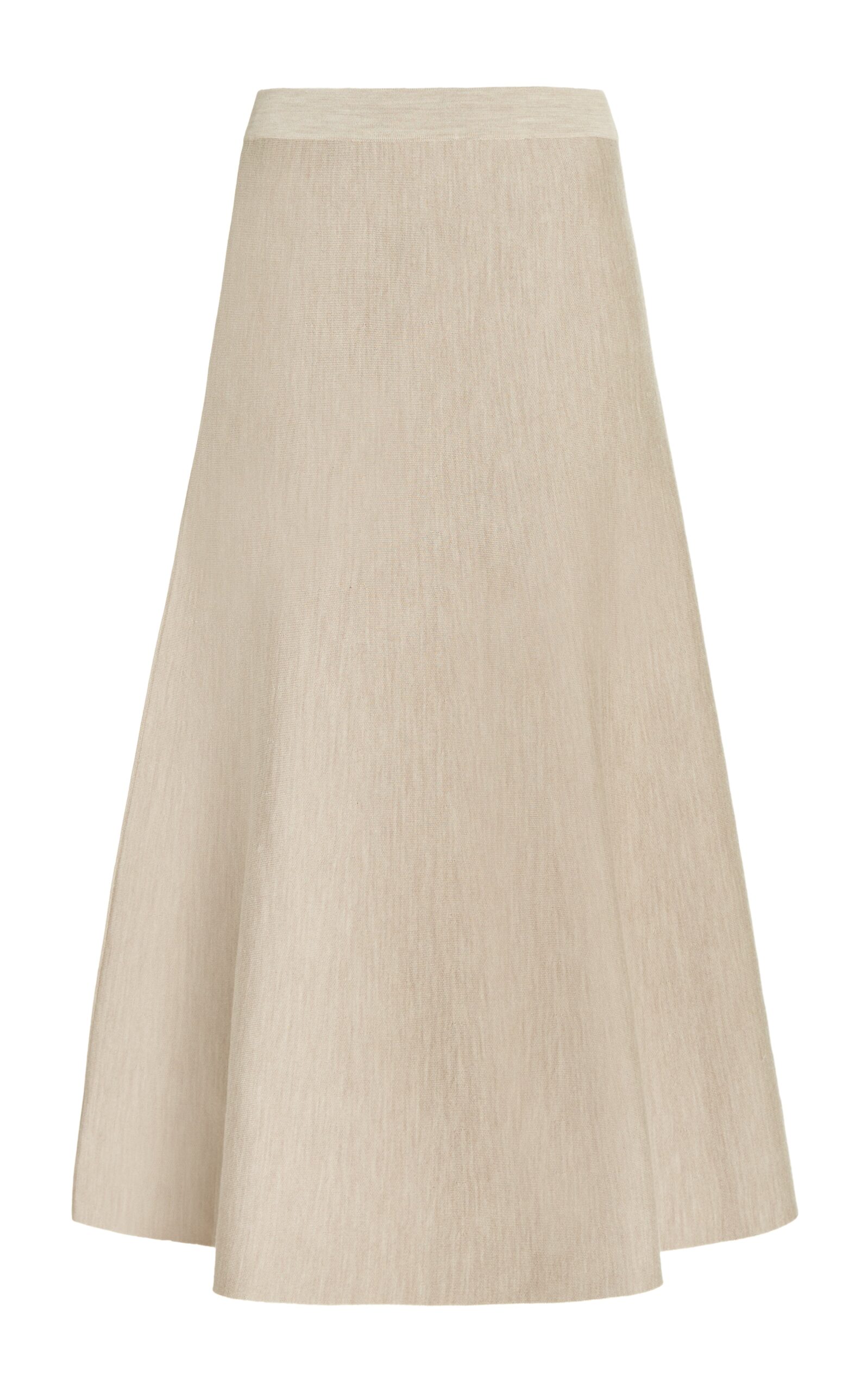 Gabriela Hearst Freddie Knit Midi Skirt in Oatmeal Merino Wool Cashmere Gabriela Hearst Freddie Knit Midi Skirt in Oatmeal Merino Wool Cashmere