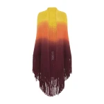 Gabriela Hearst Lauren Knit Wrap in Dip Dye Sunrise Welfat Cashmere