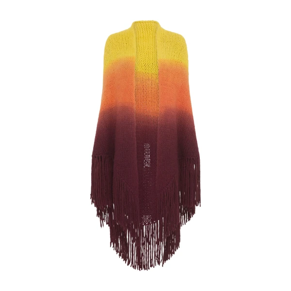 Gabriela Hearst Lauren Knit Wrap in Dip Dye Sunrise Welfat Cashmere