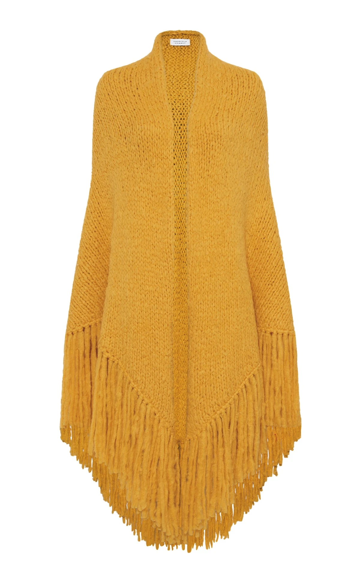 Gabriela Hearst Lauren Knit Wrap in Golden Birch Welfat Cashmere Gabriela Hearst Lauren Knit Wrap in Golden Birch Welfat Cashmere