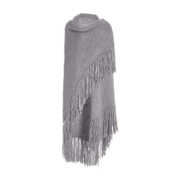 Gabriela Hearst Lauren Knit Wrap in Heather Grey Welfat Cashmere