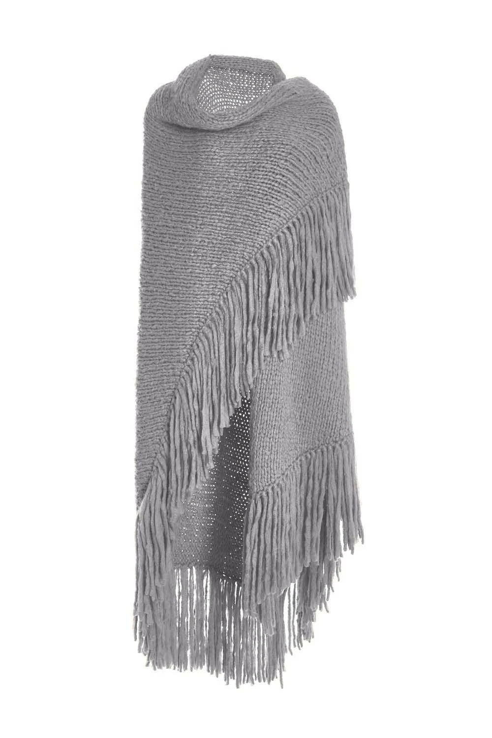 Gabriela Hearst Lauren Knit Wrap in Heather Grey Welfat Cashmere Gabriela Hearst Lauren Knit Wrap in Heather Grey Welfat Cashmere