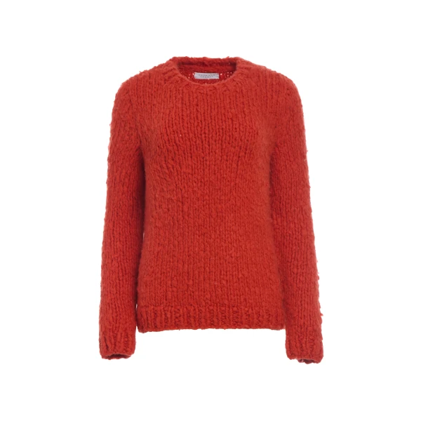 Gabriela Hearst Lawrence Knit Sweater in Antelope Orange Welfat Cashmere