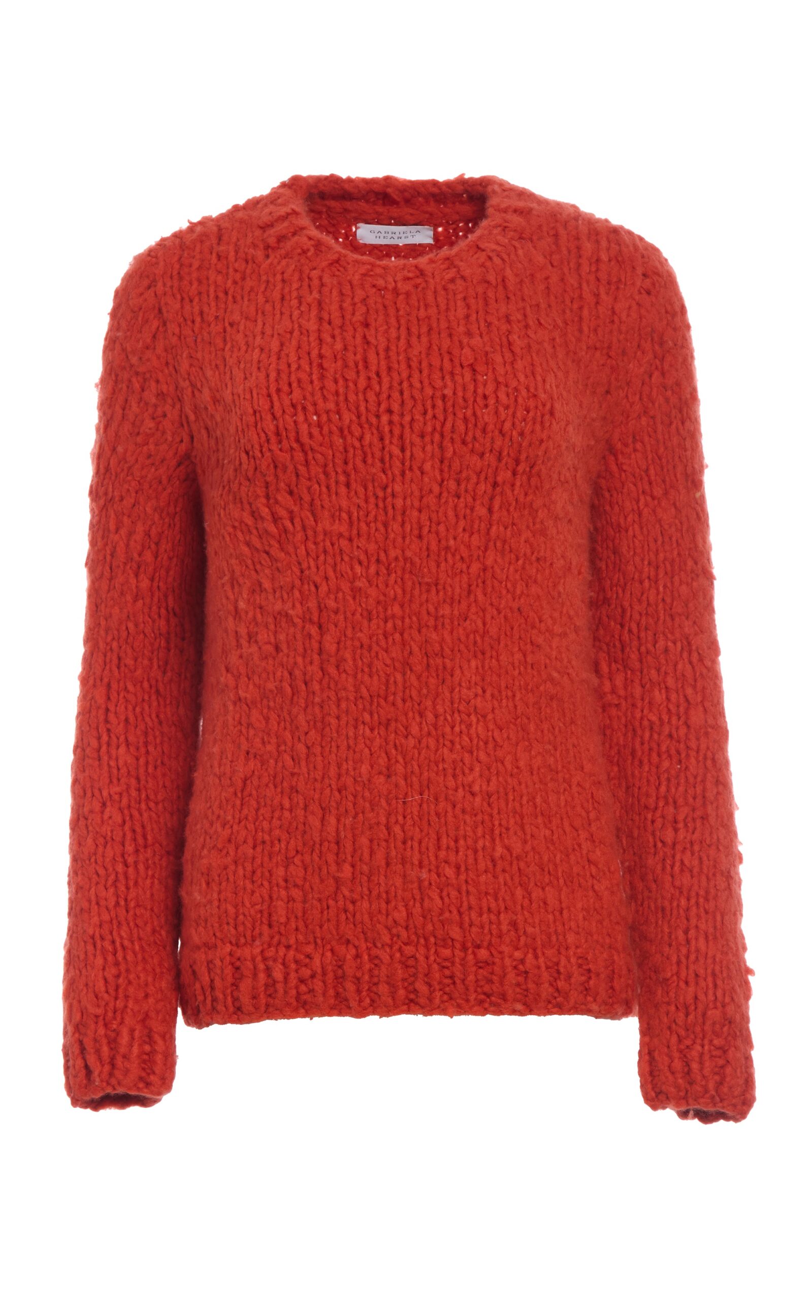Gabriela Hearst Lawrence Knit Sweater in Antelope Orange Welfat Cashmere Gabriela Hearst Lawrence Knit Sweater in Antelope Orange Welfat Cashmere