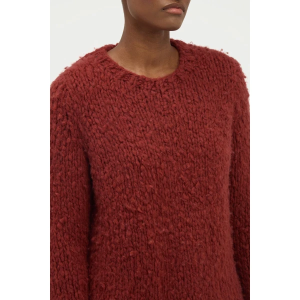 Gabriela Hearst Lawrence Knit Sweater in Burnt Sienna Welfat Cashmere, view 4
