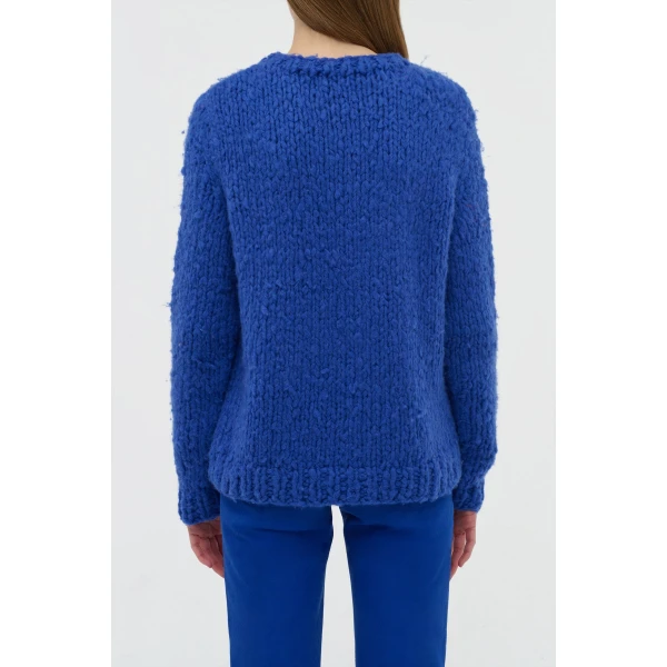 Gabriela Hearst Lawrence Knit Sweater in Cobalt Welfat Cashmere, view 3