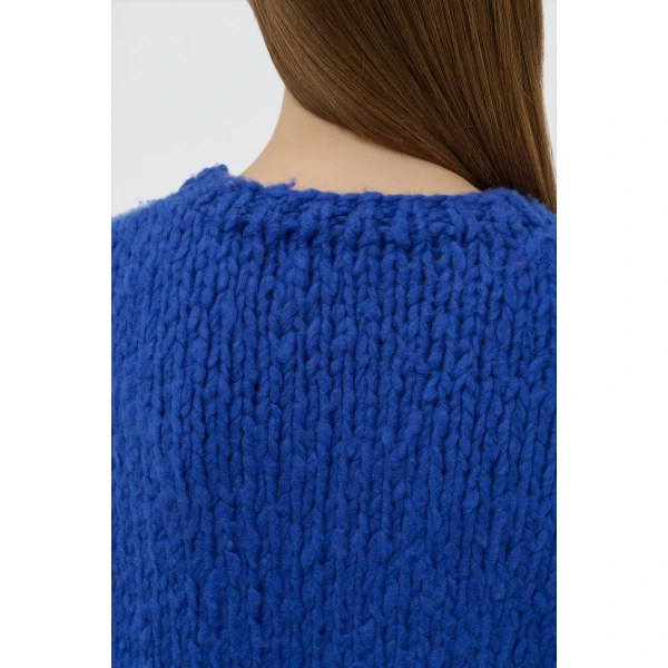 Gabriela Hearst Lawrence Knit Sweater in Cobalt Welfat Cashmere, view 4