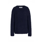 Gabriela Hearst Lawrence Knit Sweater in Dark Navy Welfat Cashmere