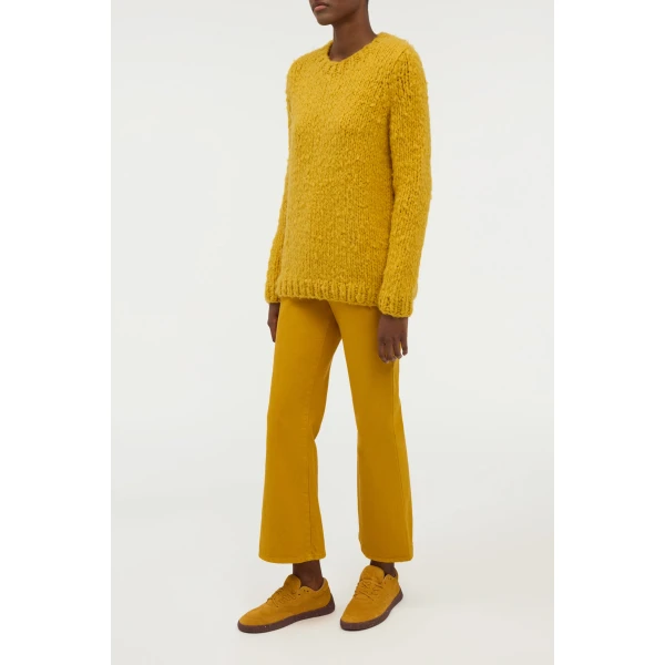 Gabriela Hearst Lawrence Knit Sweater in Golden Birch Welfat Cashmere, view 2