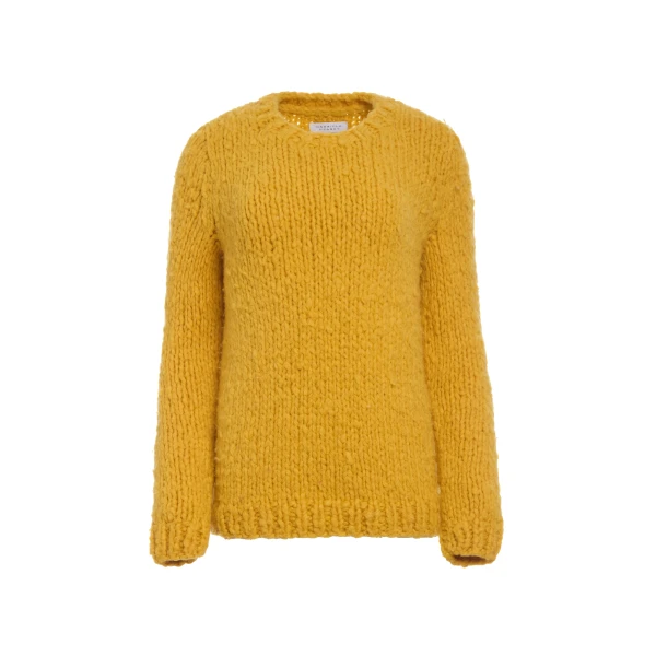 Gabriela Hearst Lawrence Knit Sweater in Golden Birch Welfat Cashmere