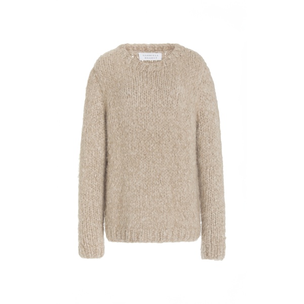 Gabriela Hearst Lawrence Knit Sweater in Oatmeal Welfat Cashmere