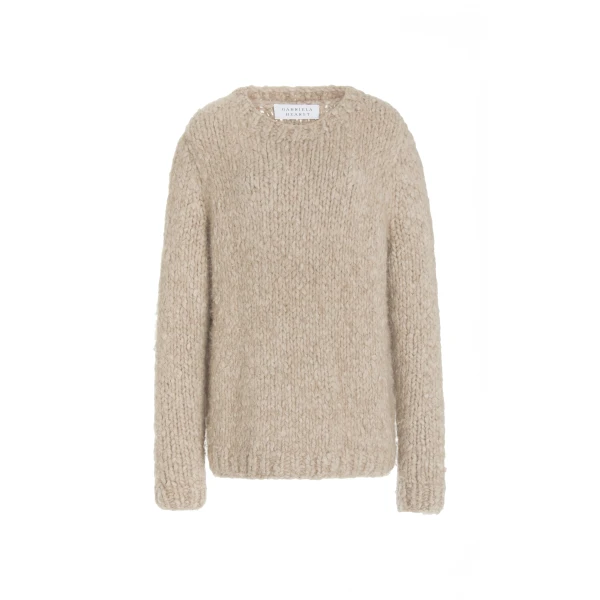 Gabriela Hearst Lawrence Knit Sweater in Oatmeal Welfat Cashmere