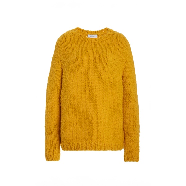 Gabriela Hearst Lawrence Knit Sweater in Saffron Welfat Cashmere