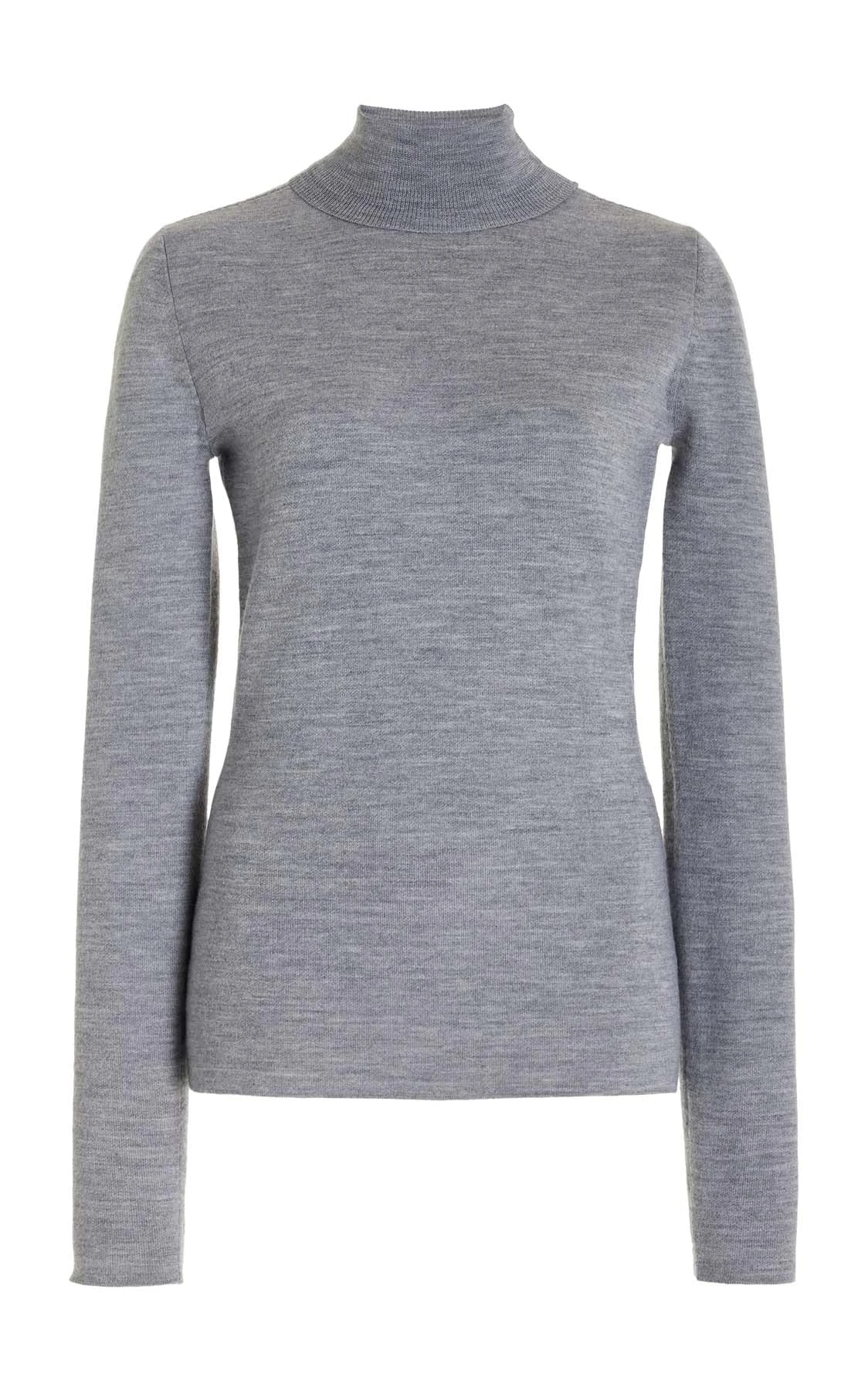 Gabriela Hearst May Knit Turtleneck in Heather Grey Merino Wool Cashmere Gabriela Hearst May Knit Turtleneck in Heather Grey Merino Wool Cashmere