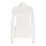 Gabriela Hearst May Knit Turtleneck in Ivory Merino Wool Cashmere