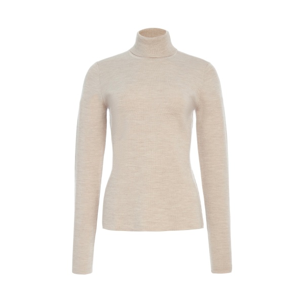 Gabriela Hearst May Knit Turtleneck in Oatmeal Merino Wool Cashmere