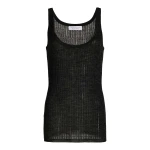 Gabriela Hearst Nevin Pointelle Knit Tank Top in Black Cashmere Silk Gabriela Hearst Nevin Pointelle Knit Tank Top in Black Cashmere Silk