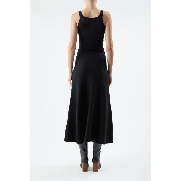 Gabriela Hearst Nevin Pointelle Knit Tank Top in Black Cashmere Silk, view 3