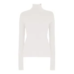 Gabriela Hearst Peppe Knit Turtleneck in Ivory Cashmere Silk Gabriela Hearst Peppe Knit Turtleneck in Ivory Cashmere Silk