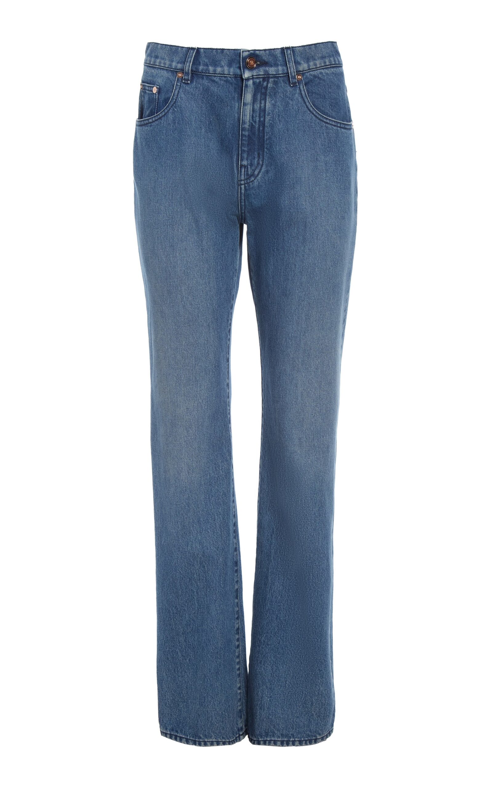 Gabriela Hearst Rey Straight-leg Jean in Uruguayan Blue Recycled Cotton Denim Gabriela Hearst Rey Straight-leg Jean in Uruguayan Blue Recycled Cotton Denim