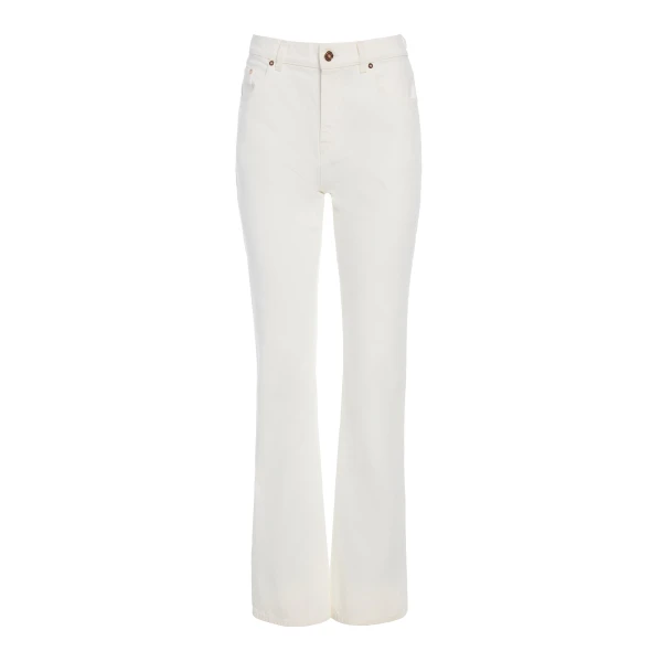 Gabriela Hearst Rey Straight-leg Jean in White Recycled Cotton Denim