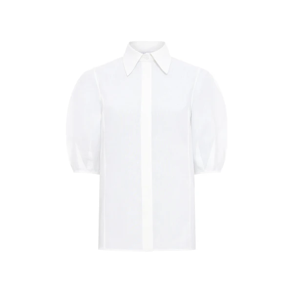 Gabriela Hearst Sansi Top in White Aloe Linen