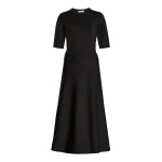 Gabriela Hearst Seymore Knit Midi Dress in Black Merino Wool Cashmere