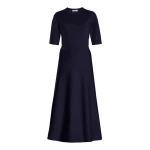 Gabriela Hearst Seymore Knit Midi Dress in Dark Navy Merino Wool Cashmere