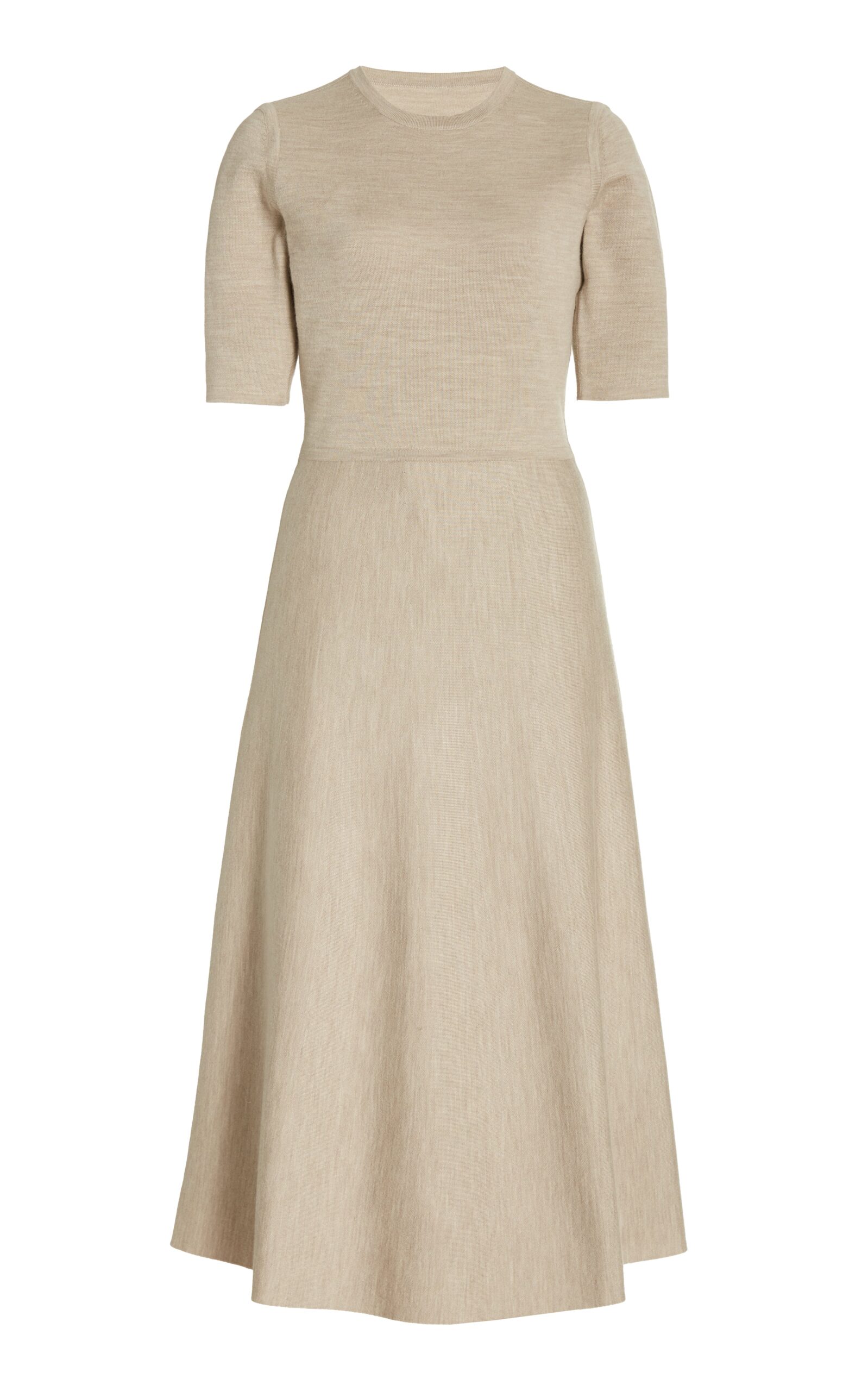 Gabriela Hearst Seymore Knit Midi Dress in Oatmeal Merino Wool Cashmere Gabriela Hearst Seymore Knit Midi Dress in Oatmeal Merino Wool Cashmere