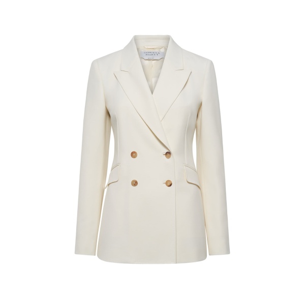 Gabriela Hearst Stephanie Blazer in Ivory Sportswear Wool