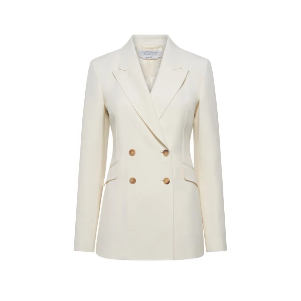 Gabriela Hearst Stephanie Blazer in Ivory Sportswear Wool