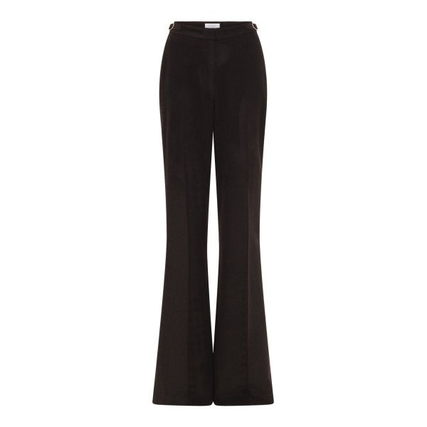 Gabriela Hearst Vesta Flare Pant in Chocolate Fine Cashmere Corduroy