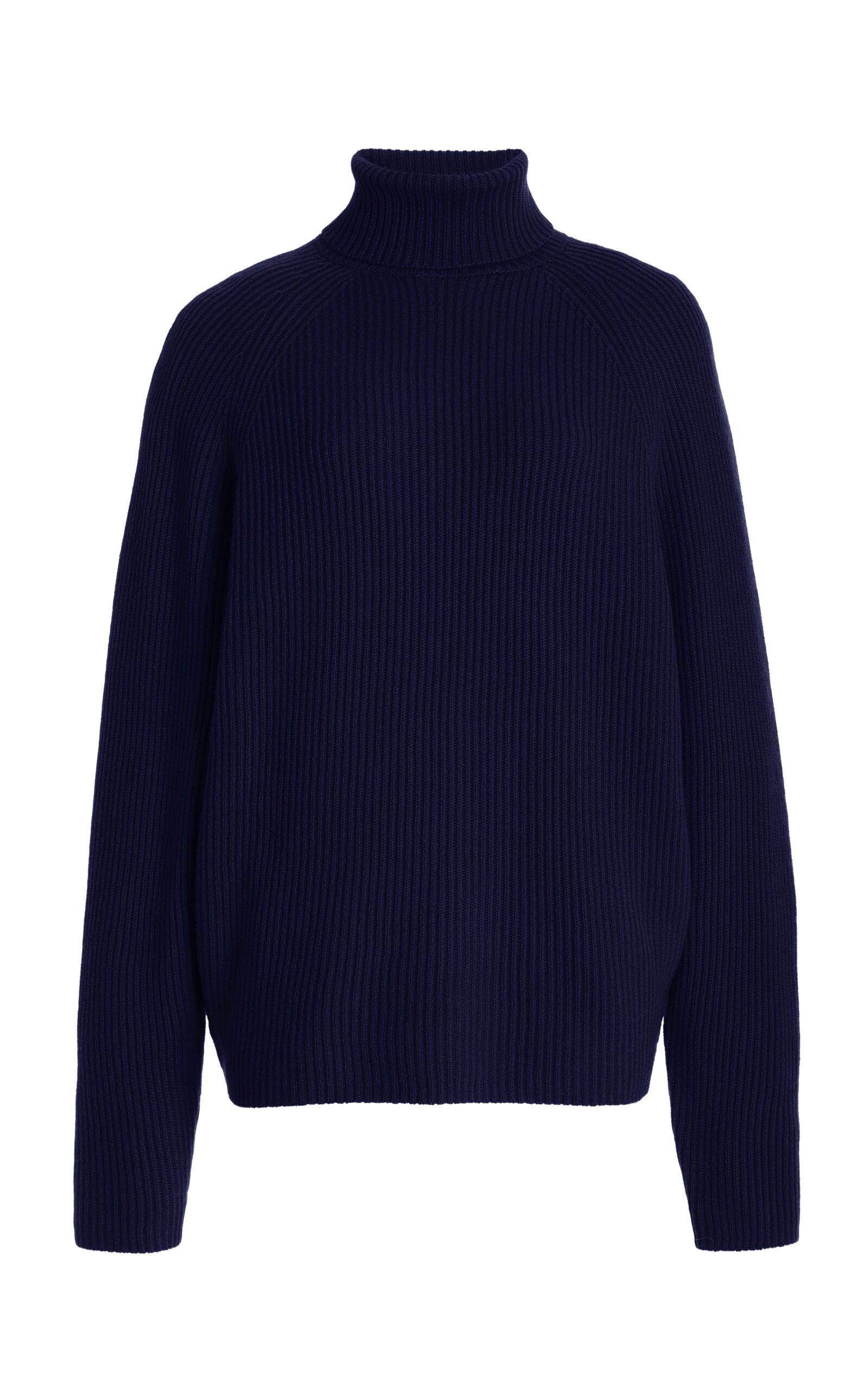 Gabriela Hearst Wigman Knit Turtleneck Sweater in Navy Cashmere Gabriela Hearst Wigman Knit Turtleneck Sweater in Navy Cashmere