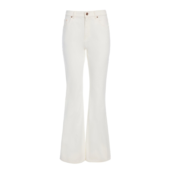 Gabriela Hearst Willa Bootcut Jean in White Recycled Cotton Denim