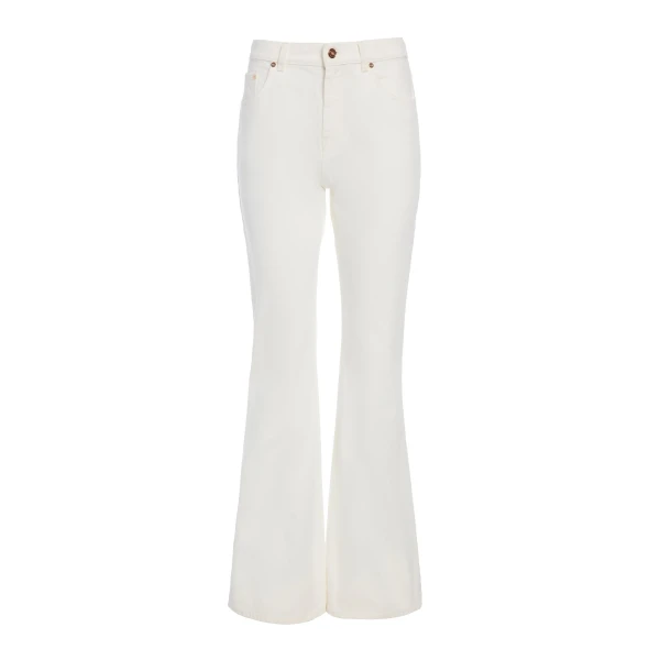 Gabriela Hearst Willa Bootcut Jean in White Recycled Cotton Denim